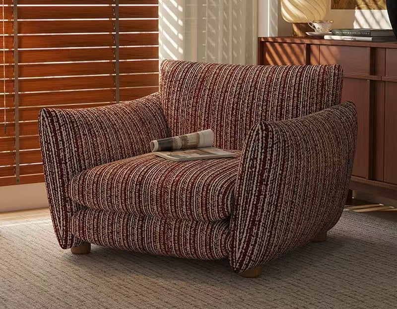 Italian-Style Light Luxury Lazy Sofa Designer-Created Fabric Chair for Home Living Room Bedroom Small Space