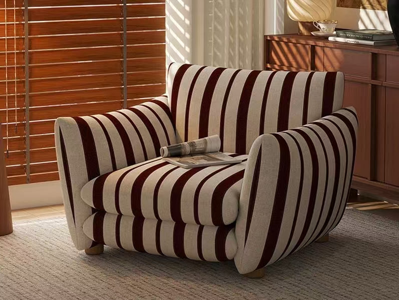 Italian-Style Light Luxury Lazy Sofa Designer-Created Fabric Chair for Home Living Room Bedroom Small Space